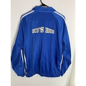 Retro Runs House Holloway Jacket Zip Up MTV Run DMC Blue Y2K Men’s Size XL